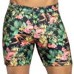 ES Collection Shorts-Bermuda Svelte Hawaï Noir