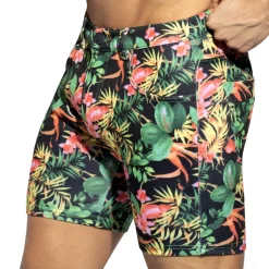 ES Collection Shorts-Bermuda Svelte Hawaï Noir