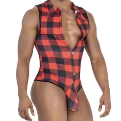 CandyMan Bodys Sexy|Tenues Sexy-Body Bûcheron Rouge