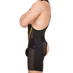 Barcode Bodys Sexy|Tenues Sexy-Body Chaps Krish Noir - Jaune