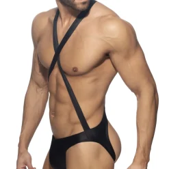 Addicted Bodys Sexy|Tenues Sexy-Body Croisé Reptile Noir