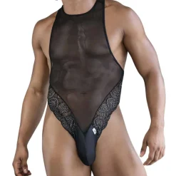 CandyMan Bodys Sexy|Tenues Sexy-Body Dentelle - Résille Noir