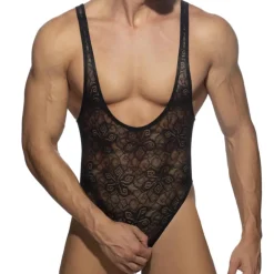 Addicted Bodys Sexy|Tenues Sexy-Body Dentelle Florale Noir