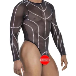 CandyMan Bodys Sexy|Tenues Sexy-Body Futuriste Noir