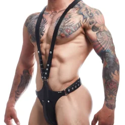 CUT4MEN Bodys Sexy|Tenues Sexy-Body Harnais Dungeon BL4CK Noir