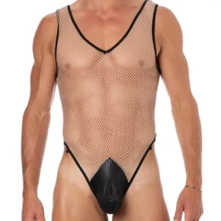 CandyMan Bodys Sexy|Tenues Sexy-Body Résille Chair