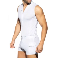 ES Collection Bodys-Body Sans Manche Blanc