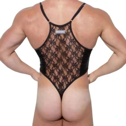 Omohonia Bodys Sexy|Tenues Sexy-Body String Belus Dentelle Noir