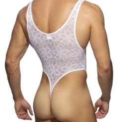 Addicted Tenues Sexy|Bodys Sexy-Body String Dentelle Florale Blanc