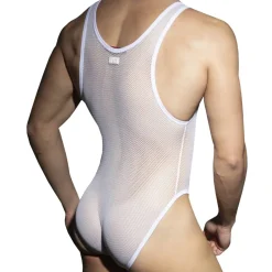 AD Fetish Bodys Sexy|Tenues Sexy-Body Zip Mesh Blanc