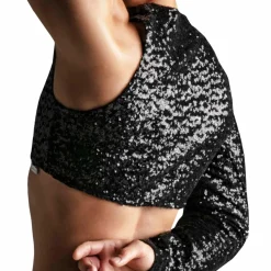 Modus Vivendi Tenues Sexy|T-Shirts-Bolero Sequins Noir