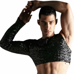 Modus Vivendi Tenues Sexy|T-Shirts-Bolero Sequins Noir