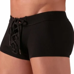 Absolu Male Boxers Sexy-Boxer à Lacet Noir