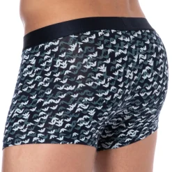 Emporio Armani Boxers-Boxer All Over Logo Bleu Marine