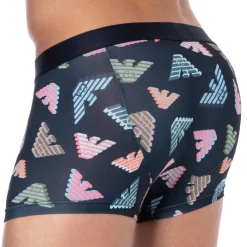 Emporio Armani Boxers-Boxer All Over Microfiber Bleu Marine