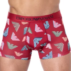 Emporio Armani Boxers-Boxer All Over Microfiber Rouge