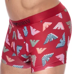 Emporio Armani Boxers-Boxer All Over Microfiber Rouge