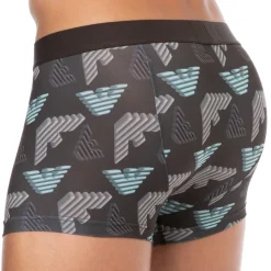 Emporio Armani Boxers-Boxer All Over Printed Microfiber Chocolat