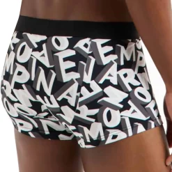Emporio Armani Boxers-Boxer Bold All Over Lettering Coton Noir