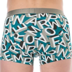Emporio Armani Boxers-Boxer Bold All Over Lettering Coton Bleu Paon