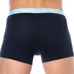 Emporio Armani Boxers-Boxer Bold Monogram Coton Marine - Bleu Ciel
