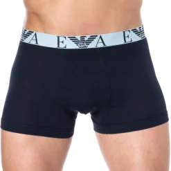 Emporio Armani Boxers-Boxer Bold Monogram Coton Marine - Gris