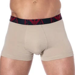 Emporio Armani Boxers-Boxer Bold Monogram Coton Beige