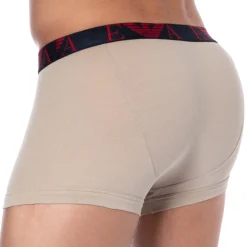 Emporio Armani Boxers-Boxer Bold Monogram Coton Beige