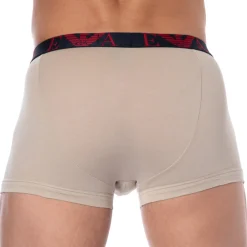Emporio Armani Boxers-Boxer Bold Monogram Coton Beige