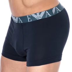 Emporio Armani Boxers-Boxer Bold Monogram Coton Marine - Bleu