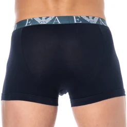 Emporio Armani Boxers-Boxer Bold Monogram Coton Marine - Bleu