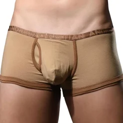 Andrew Christian Poche Ergonomique|Shortys-Boxer Court Almost Naked Fly Tagless Brun