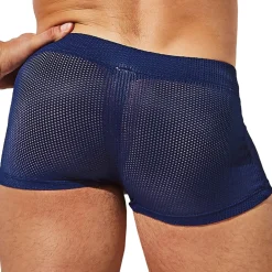 Intymen Sous-Vêtements Sport|Shortys-Boxer Court Bulge Mesh Bleu Marine
