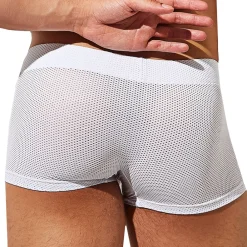 Intymen Sous-Vêtements Sport|Shortys-Boxer Court Bulge Mesh Blanc