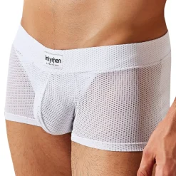Intymen Sous-Vêtements Sport|Shortys-Boxer Court Bulge Mesh Blanc