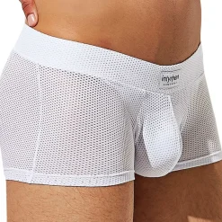 Intymen Sous-Vêtements Sport|Shortys-Boxer Court Bulge Mesh Blanc