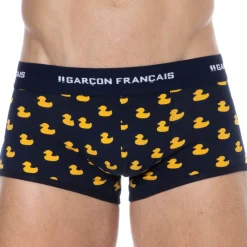 Garçon Français Shortys|Boxers-Boxer Court Canard Coton Bleu Marine