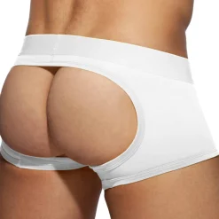 AD Fetish Boxers Sexy-Boxer Court Empty Bottom Fetish Blanc