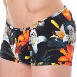 SKU Poche Ergonomique|Shortys-Boxer Court Microfibre Tropical Summer Noir