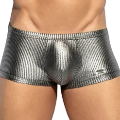 ES Collection Boxers Sexy-Boxer Court Métallique Art Déco Argenté