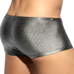 ES Collection Boxers Sexy-Boxer Court Métallique Art Déco Argenté
