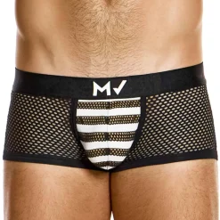 Modus Vivendi Boxers Sexy-Boxer Court Striped Through Rayé Noir - Blanc
