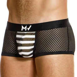 Modus Vivendi Boxers Sexy-Boxer Court Striped Through Rayé Noir - Blanc