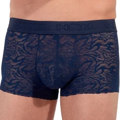 HOM Boxers Sexy-Boxer Court Temptation Free Cut Lace Bleu Marine