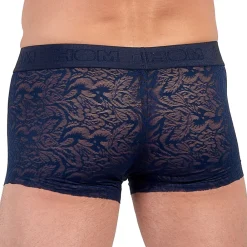 HOM Boxers Sexy-Boxer Court Temptation Free Cut Lace Bleu Marine
