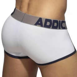 Addicted Shortys|Boxers-Boxer Court Trey Coton Blanc - Marine