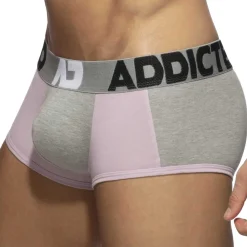 Addicted Shortys|Boxers-Boxer Court Trey Coton Gris - Rose