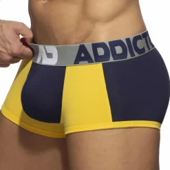 Addicted Boxers|Shortys-Boxer Court Trey Coton Marine - Jaune
