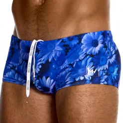Modus Vivendi Shortys De Bain|Boxers De Bain-Boxer de Bain Daisies Bleu