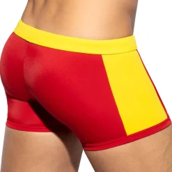 ES Collection Maillots De Bain Push Up|Boxers De Bain-Boxer de Bain Flag Rouge - Jaune